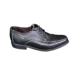 Johnston & Murphy Flex Black Leather Sheepskin Derby men's shoes size 9.5